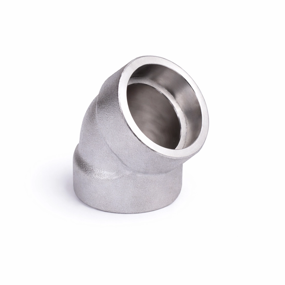 0uuyyds Codo 45° Inox 304L Forjado A182 3000lbs SW - Imagen 1