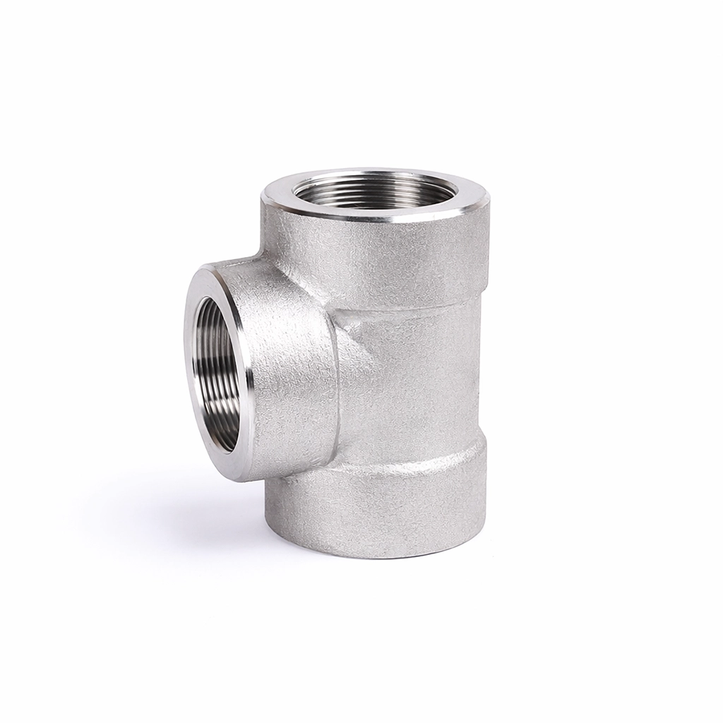 sss1 Tee Inox 304 Forjado A182 3000lbs NPT - Imagen 1